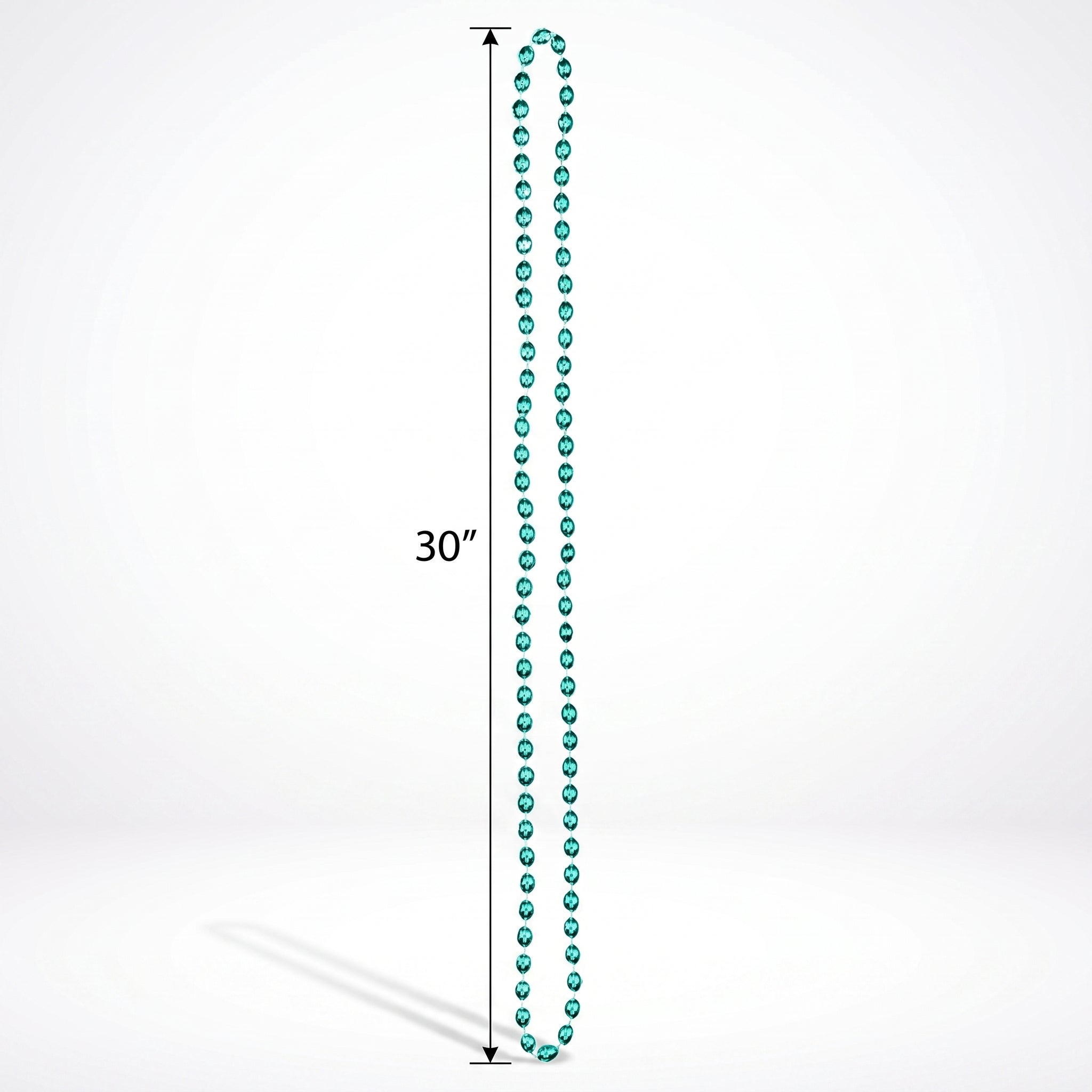 Green Metallic Bead Necklace - 30 In.