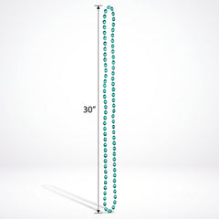 Green Metallic Bead Necklace - 30 In.