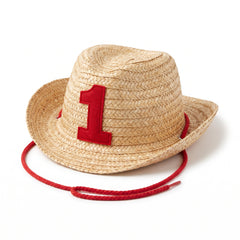 Baby's First Birthday Barnyard Straw Hat
