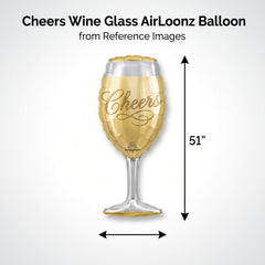Cheers Wine Glass AirLoonz Balloon