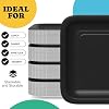 9 In. Black Square Paper Plates - 20 Ct.