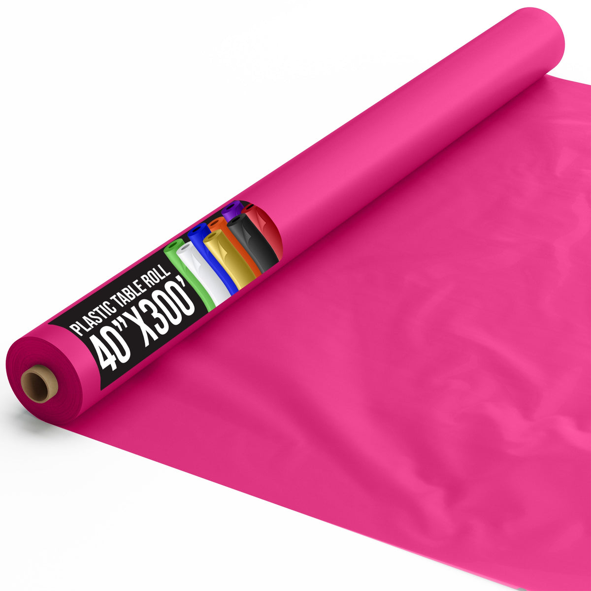 Unleashed - 40 In. x 300 Ft. Premium Hot Pink Table Roll