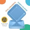 9 In. Light Blue Square Paper Plates - 20 Ct.