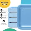 9 In. Light Blue Square Paper Plates - 20 Ct.