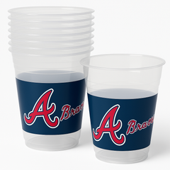 Atlanta Braves 16oz Plastic Cups - Set of 8