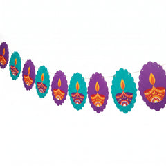 Diwali Lantern Paper Garland Banner, 12-Ft