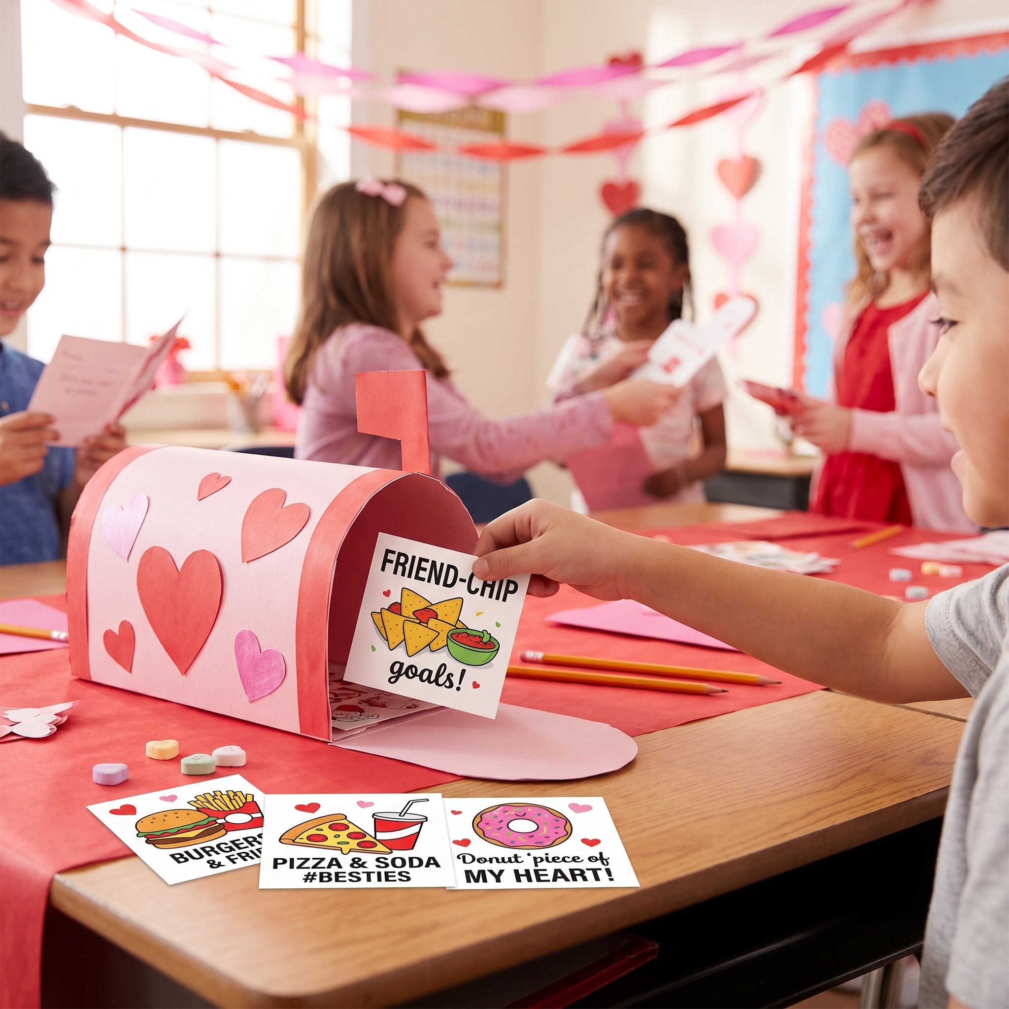 Valentine's Day Food-Themed Temporary Tattoos, 48-Pack
