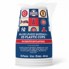 Major League Baseball Rawlings Plastic Cups - 16oz, 25 Pack