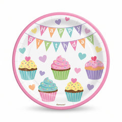 Cupcake Party 7" Round Paper Plates