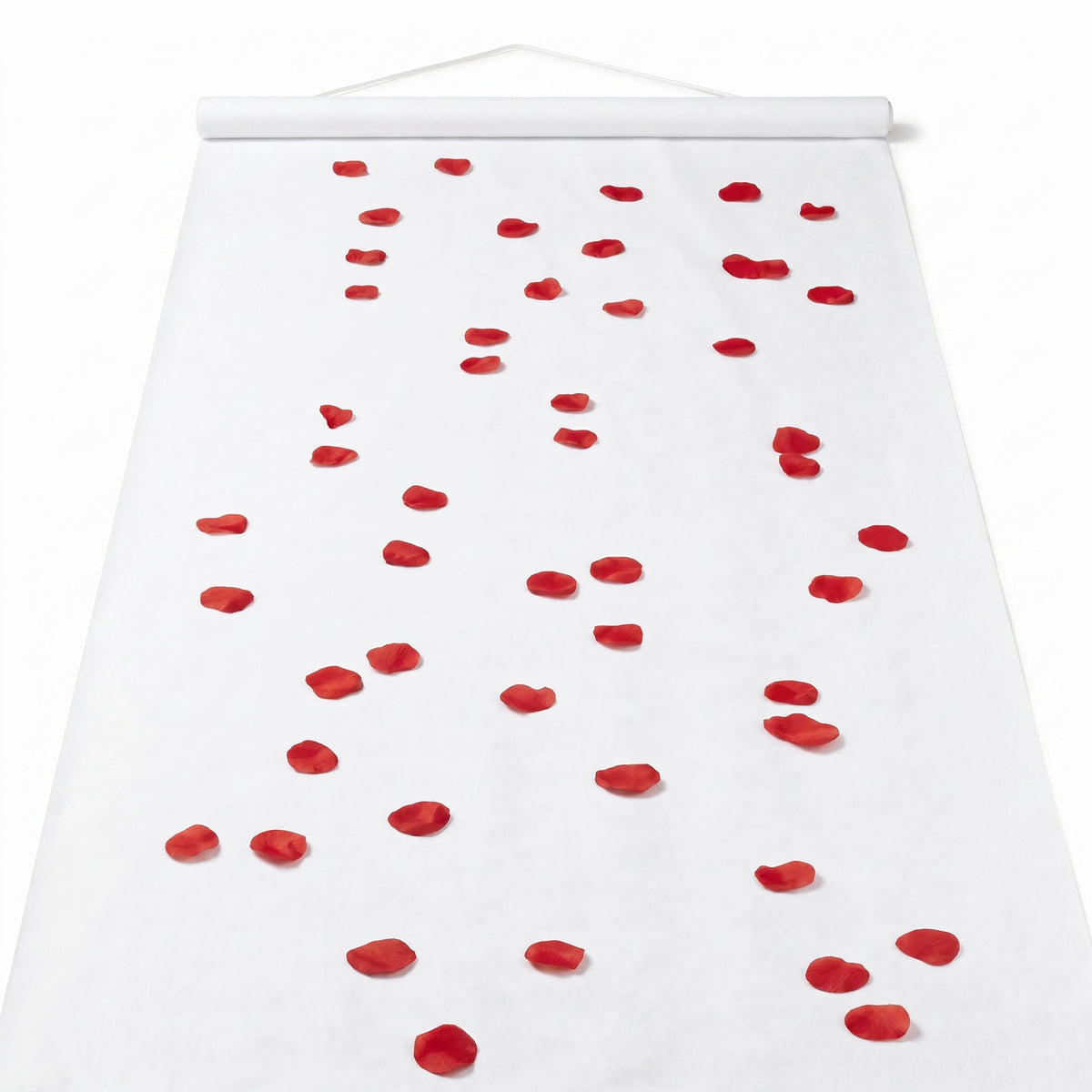 Elegant White Wedding Aisle Runner with Floral Design - 3x100 ft