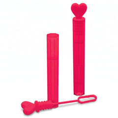Mini Heart Bubble Wands - Red, 10 Pack