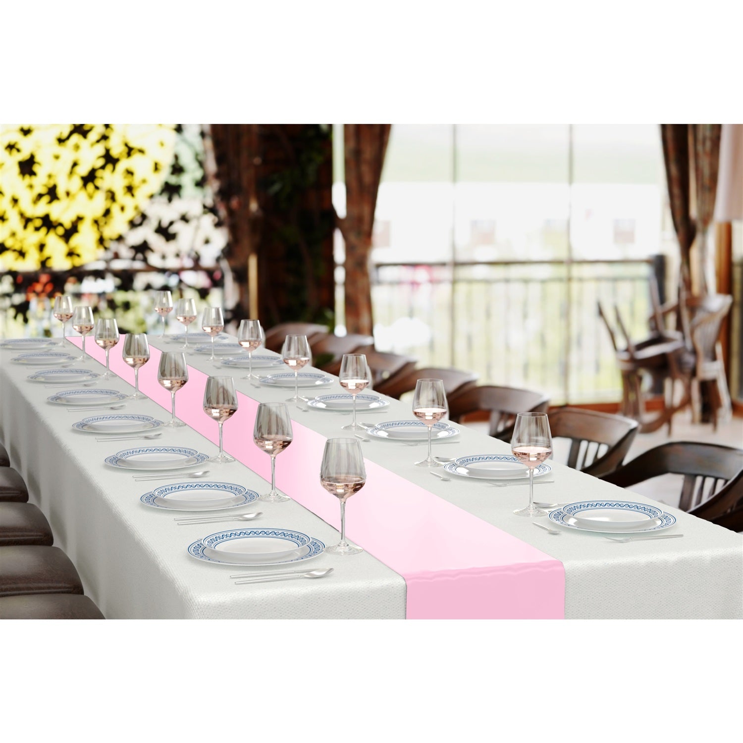 14 In. x 200 Ft. Cut To Size Pink Table Runner