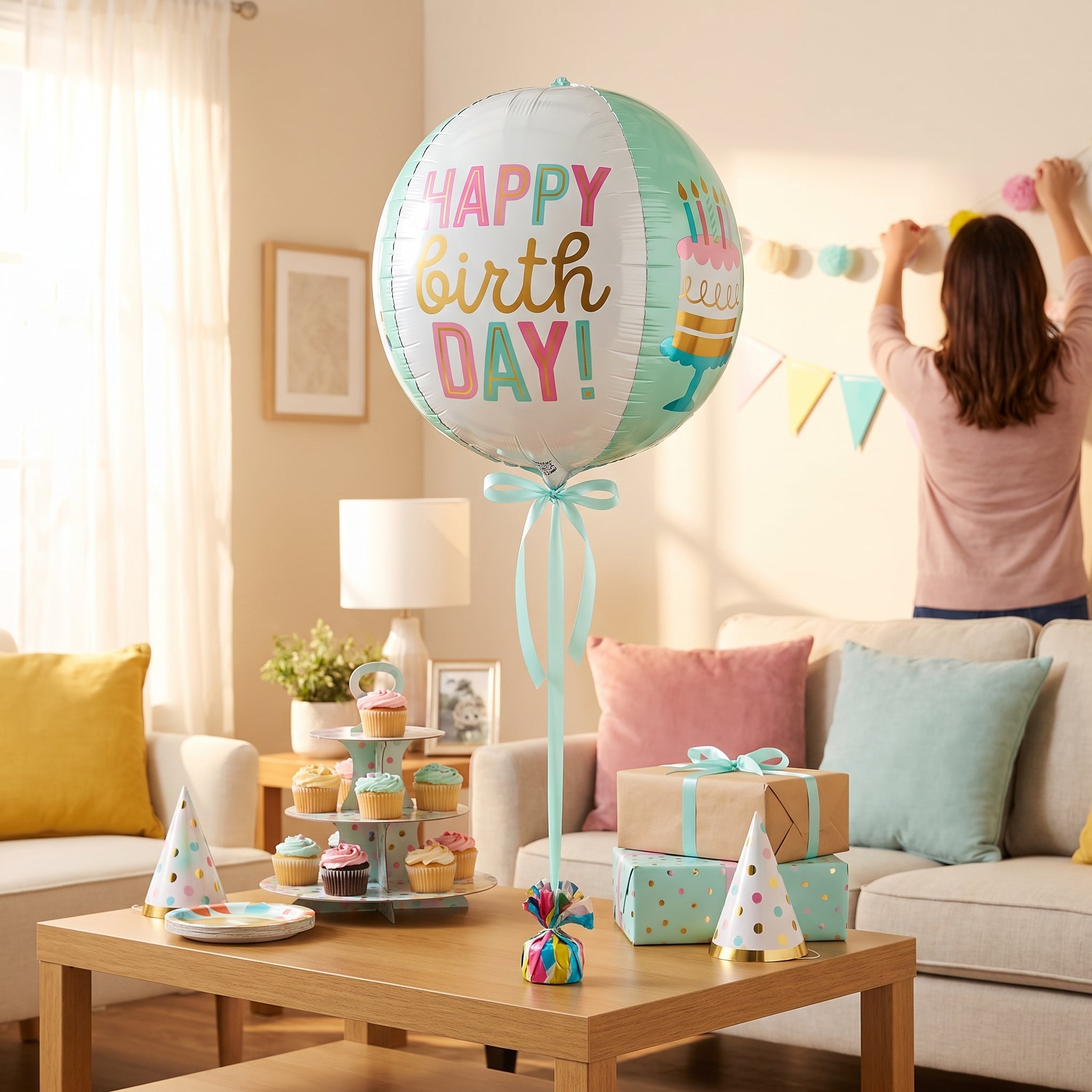 ORBZ Happy Cake Day Foil Balloon