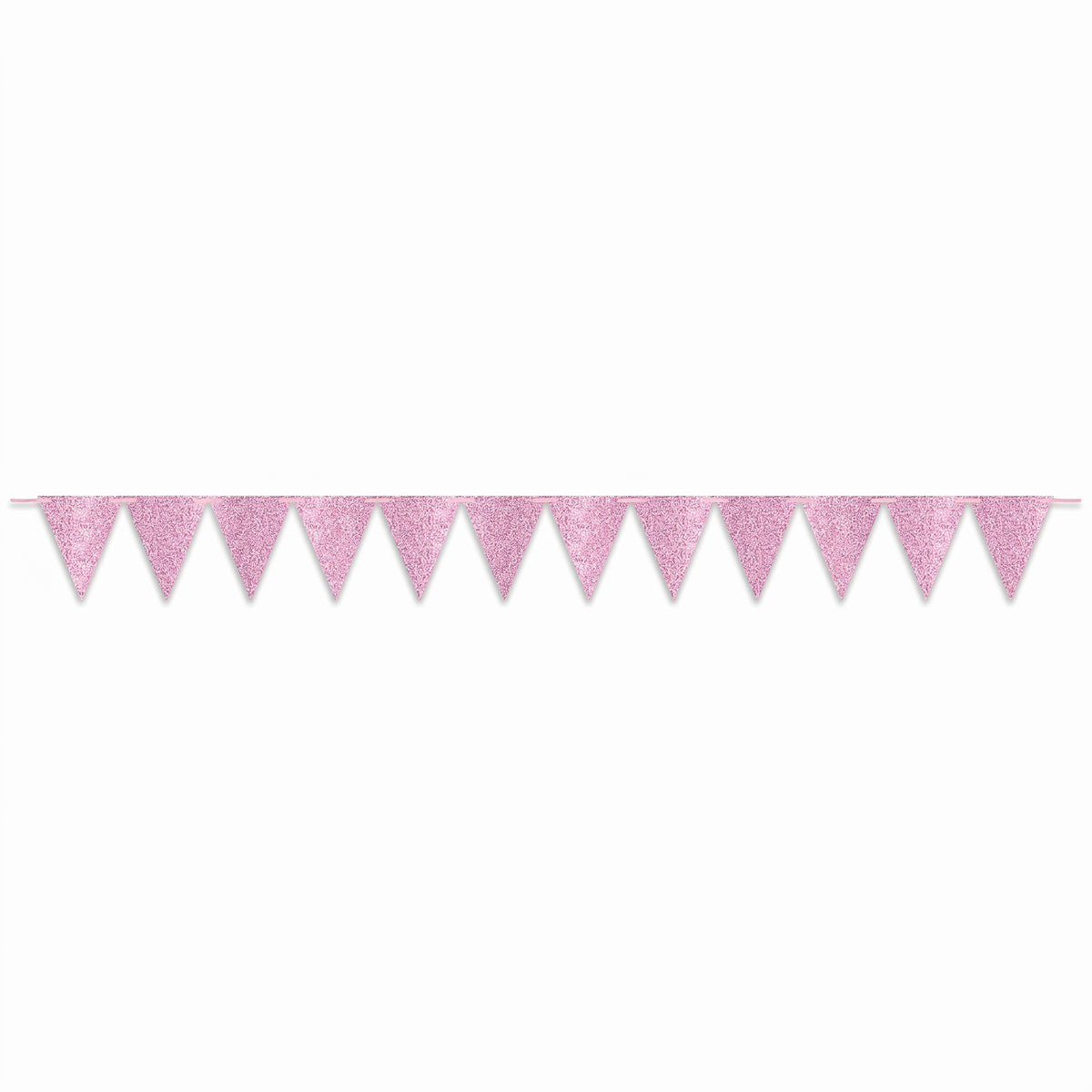 Blush Pink Sparkle Pennant Banner - 20 ft