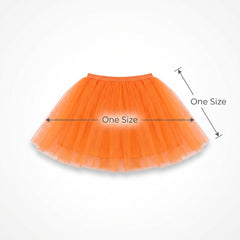 Vibrant Orange Tulle Tutu Skirt – Glows Under Black Light