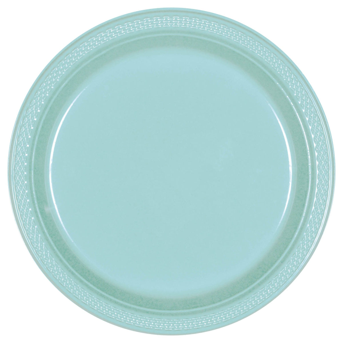 Robin's Egg Blue 9" Round Plastic Plates - 20 Count