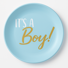"It's a Boy!" Blue Premium Plastic Lunch Plates, 7.5-Inch, 20-Pack