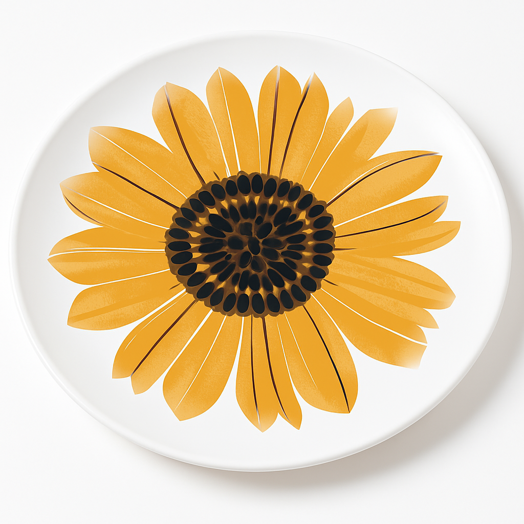 Sunflower Harvest Plastic Charger Plate