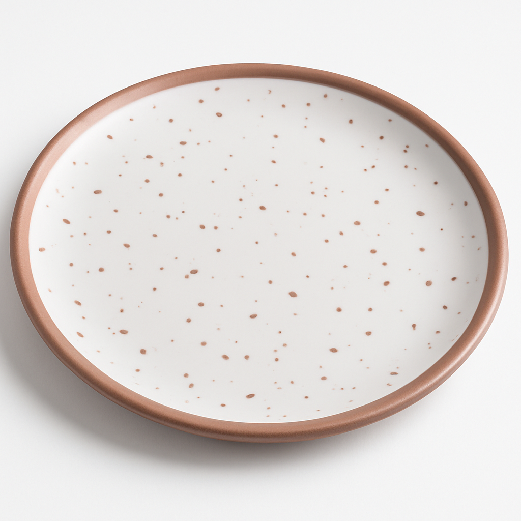 Elegant Rose Gold Melamine Plate - 8.35"