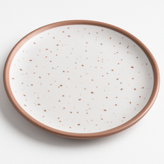 Elegant Rose Gold Melamine Plate - 8.35"