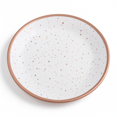 Rose Gold Trim Melamine Appetizer Plate - 6.25"
