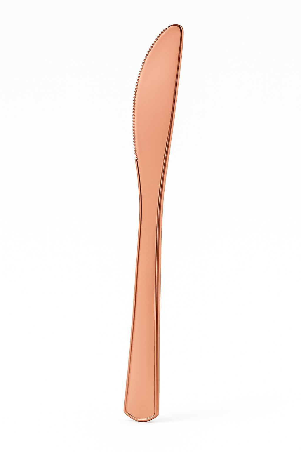 Premium Rose Gold Plastic Knives