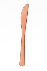 Premium Rose Gold Plastic Knives