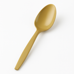 Elegant Gold Plastic Spoons - 16 Pack