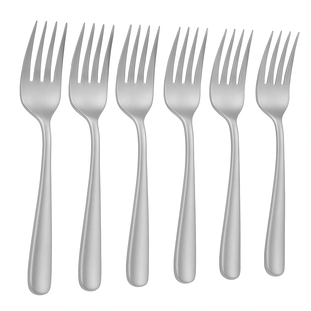 Silver Plastic Serving Forks - Pack of 2