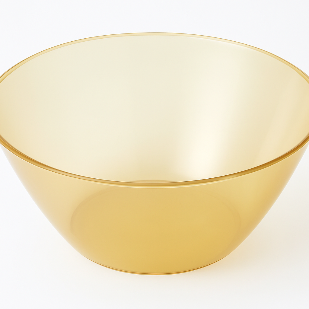 Elegant Gold Plastic Serving Bowl, 5 Qt - Perfect for Catering Events