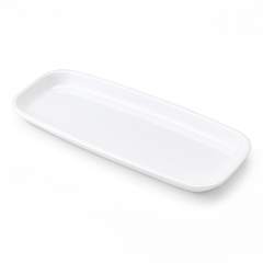 White Long Rectangular Serving Platter - 17.5-inch