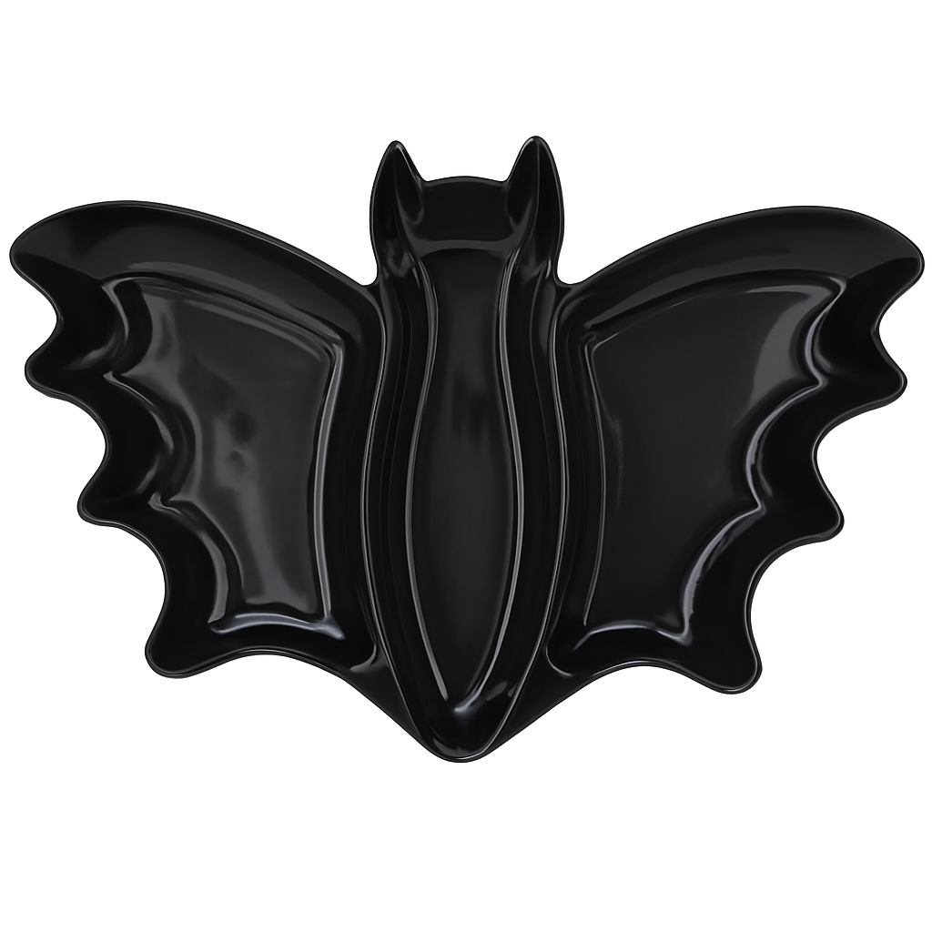 Halloween Black Bat Serving Platter