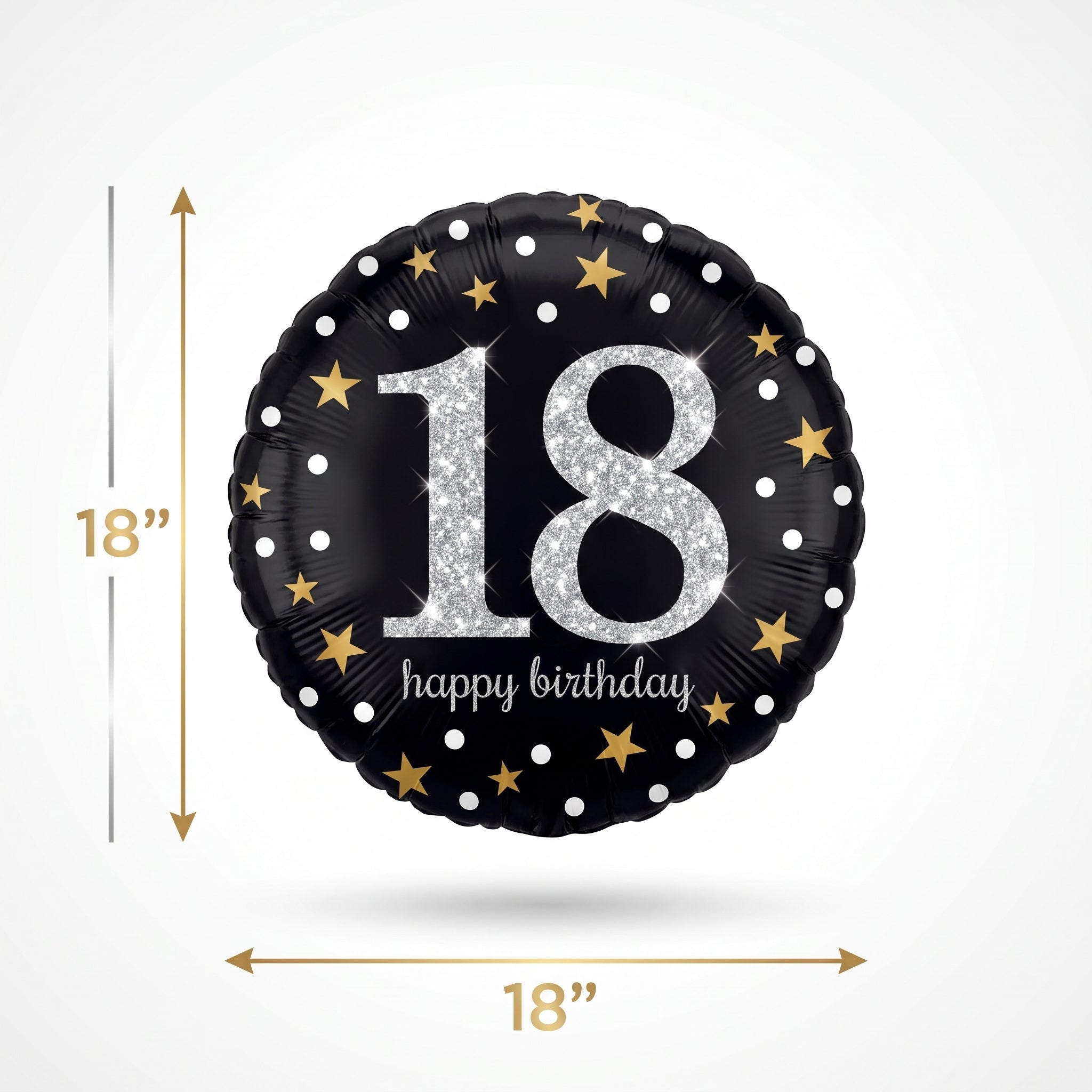 Sparkling 18th Birthday Metallic Foil Balloon
