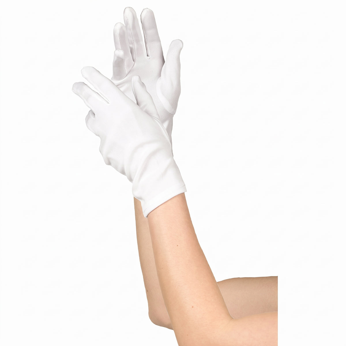 Women's Short White Costume Gloves