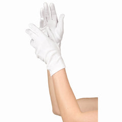 Women's Short White Costume Gloves