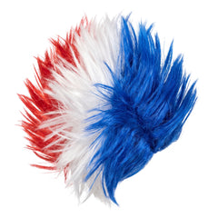 Colorful Crazy Red, White, and Blue Team Spirit Wig