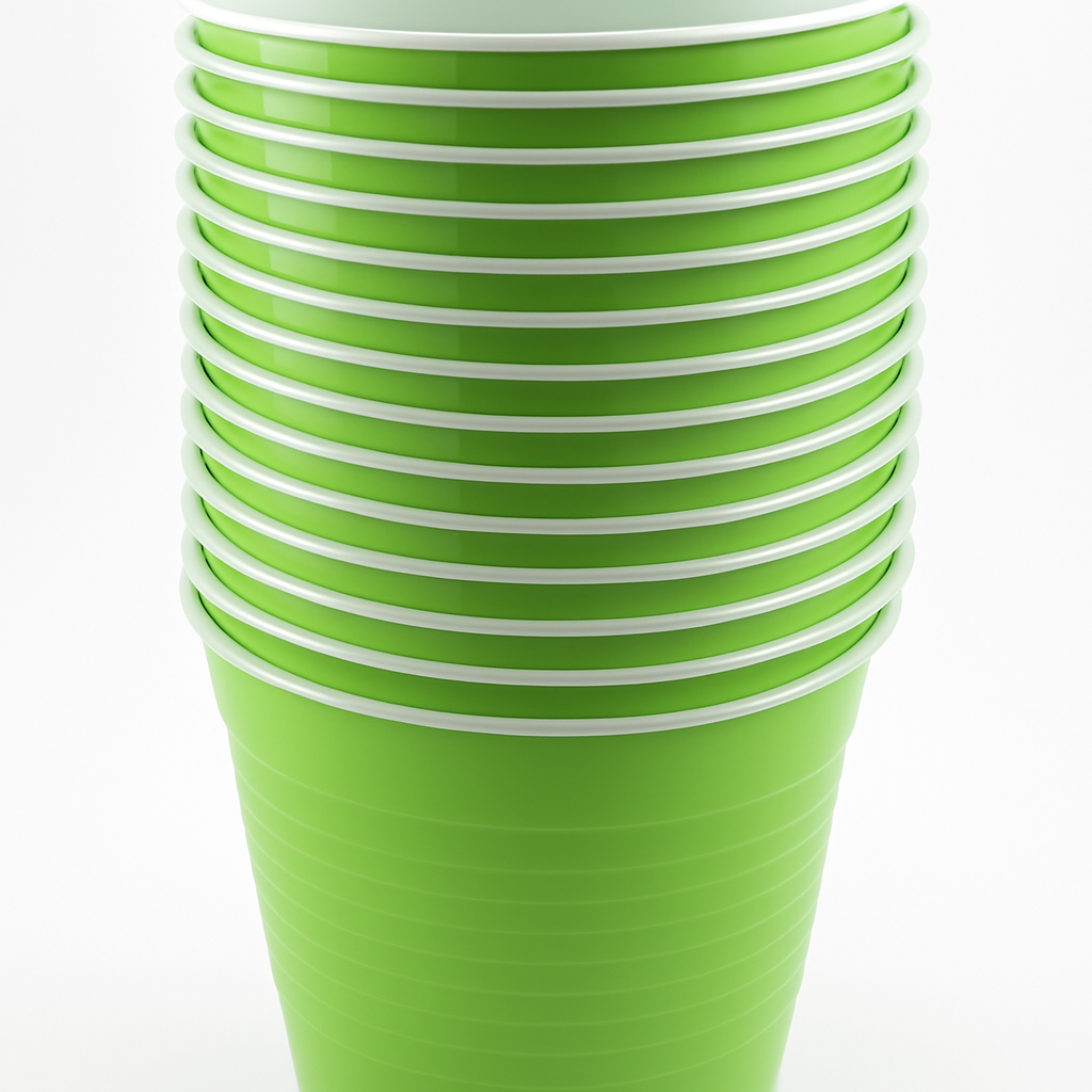 Kiwi Green 18oz Plastic Party Cups ‚Äì 50 Pack
