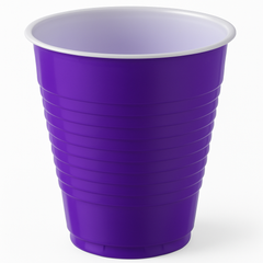 Vibrant Purple Plastic Party Cups - 12oz (50 Pack)