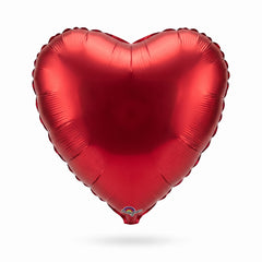 Radiant Red Heart-Shaped Metallic Balloon - 18-Inch
