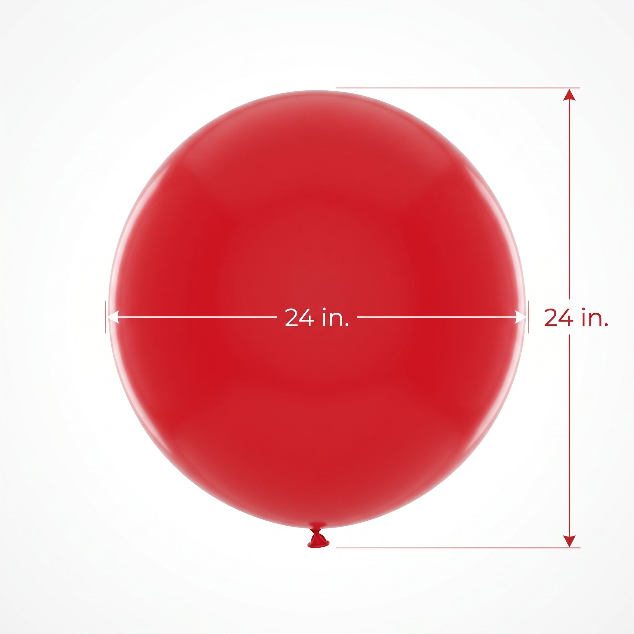 Vibrant Red Latex Balloons - 24" Premium Pack