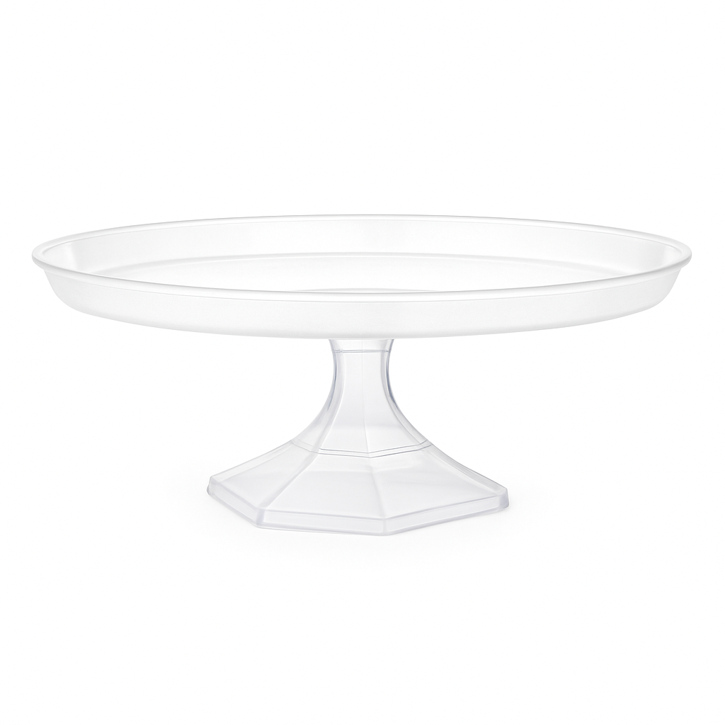 Small Clear Plastic Dessert Stand - 9.75 Inches for Cake and Treat Display