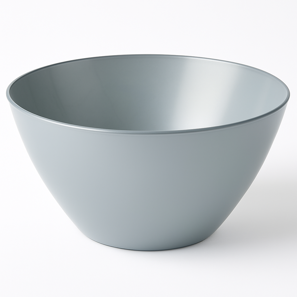 Elegant Silver Plastic Serving Bowl - 160 Oz.