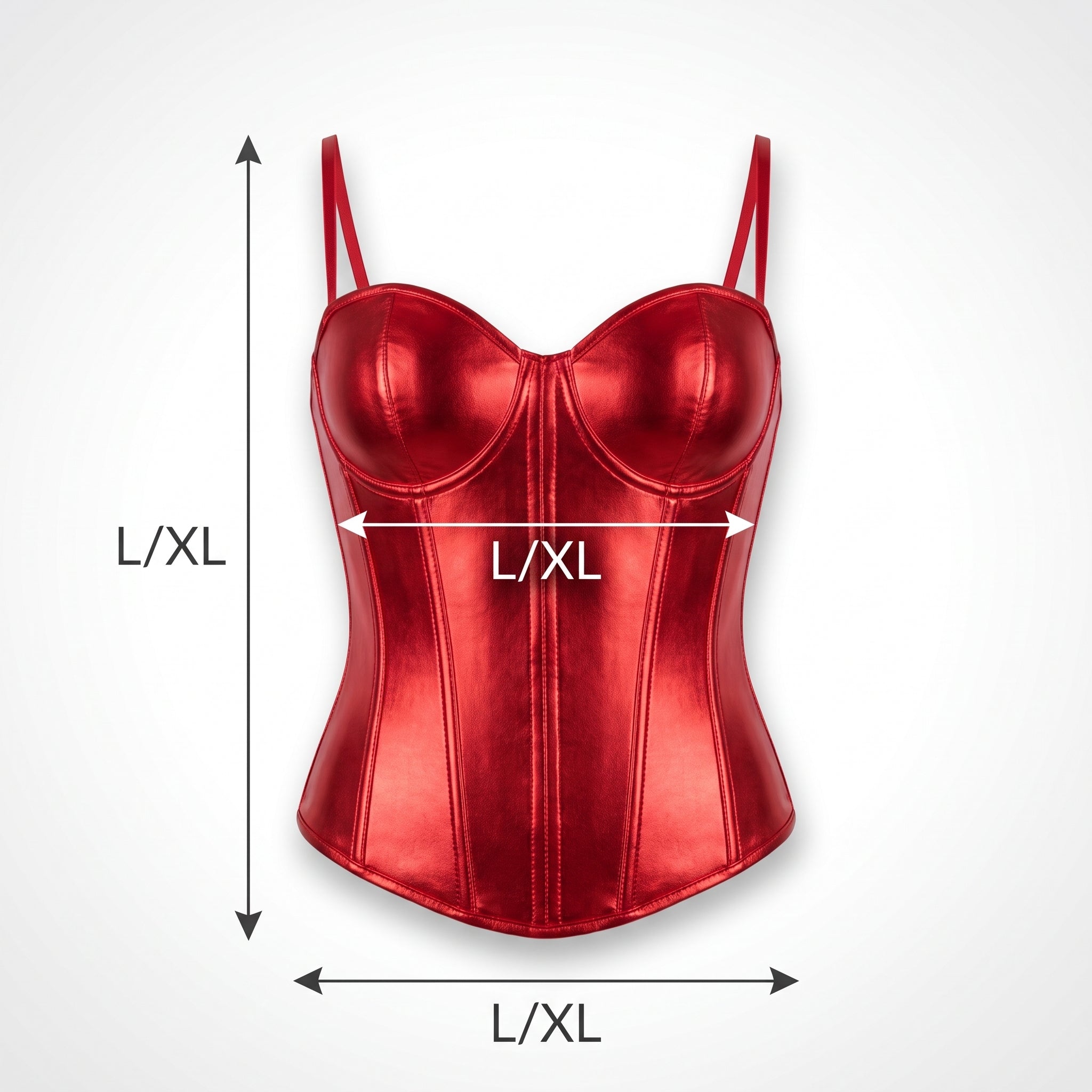 Sleek Red Corset - L/XL Halloween Costume Accessory