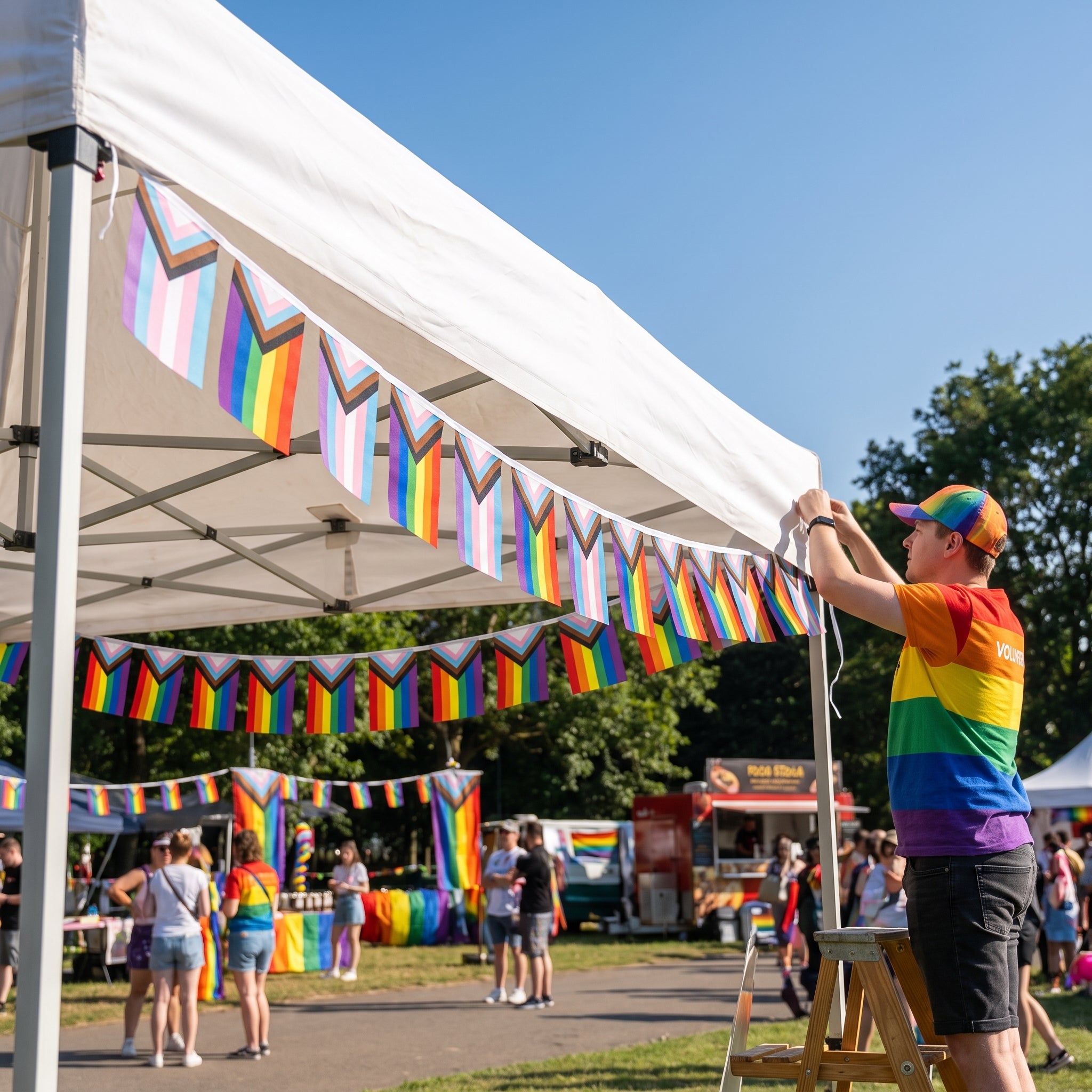 Mini Progressive Pride Flag Banner