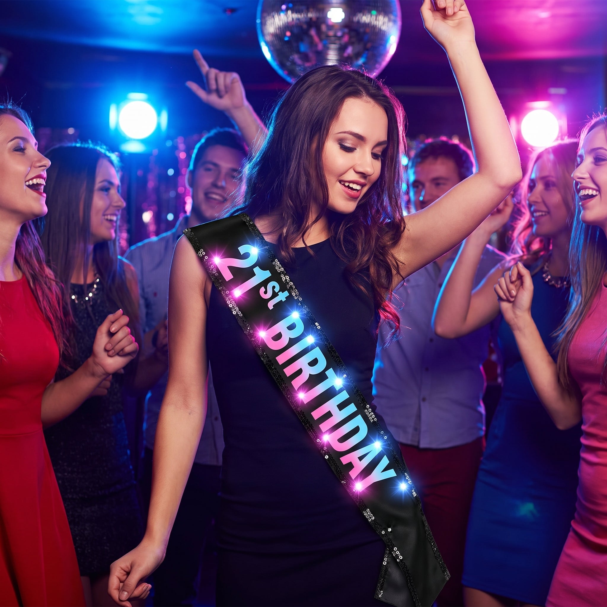 Light-Up "Finally 21" Birthday Sash