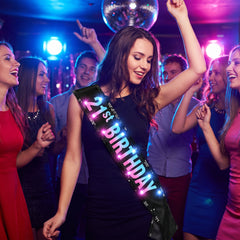 Light-Up "Finally 21" Birthday Sash