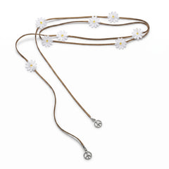 Hippie Festival Flower Headband with Peace Charms