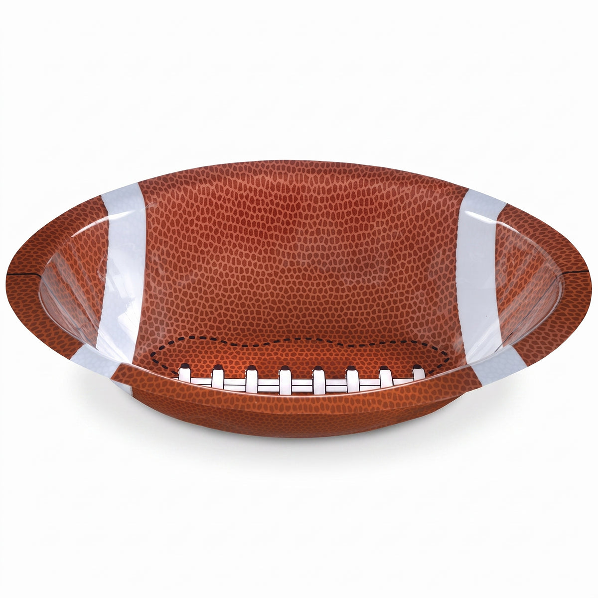 Football Plastic Serving Bowl - 14.25" Game Day Snack Holder