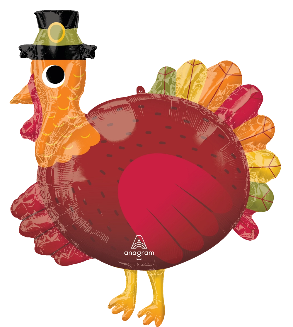 Pilgrim Turkey Metallic Super Shape Balloon