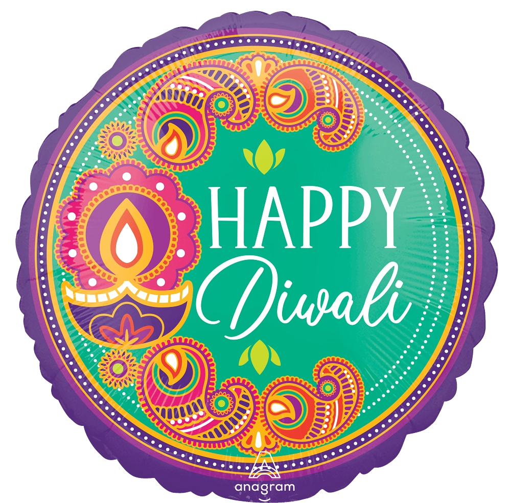 Metallic Rangoli Dream Diwali Foil Balloon